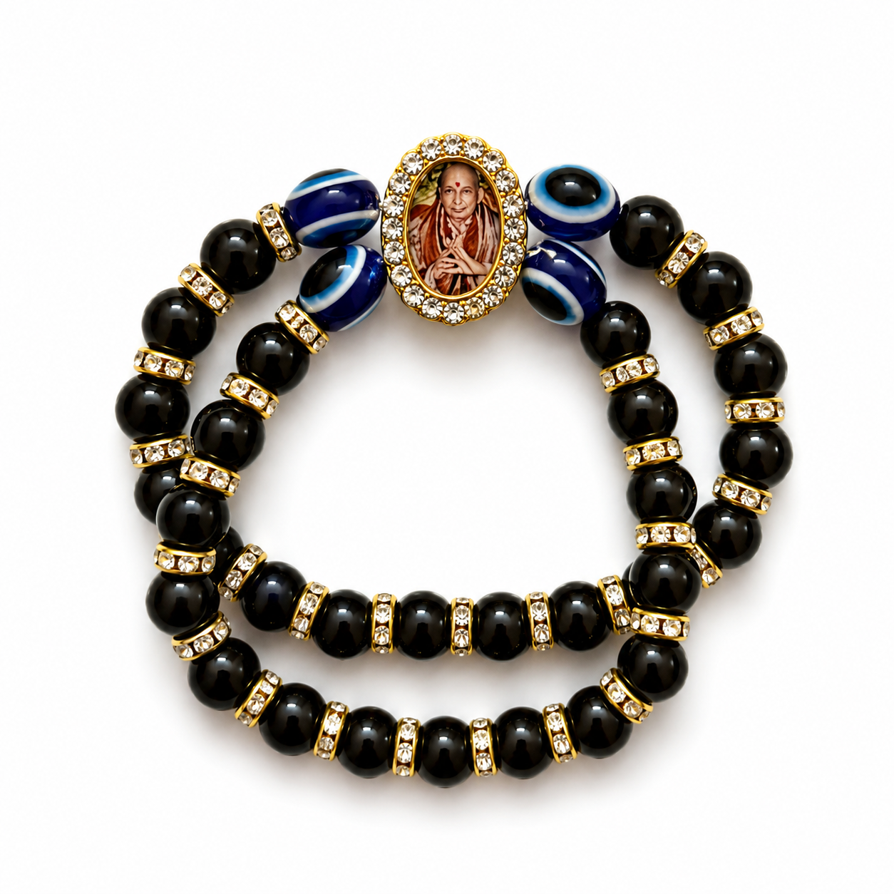 Guru Ji Double Layers Black Bracelet Blessing