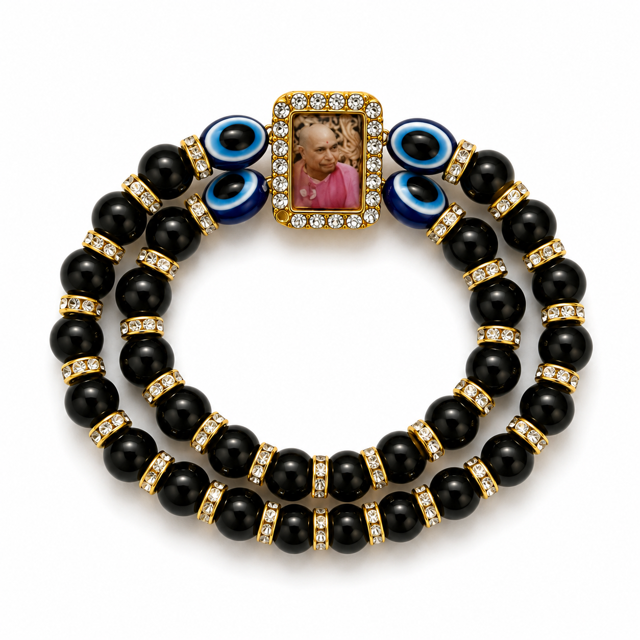 Guru Ji Double Layers Black Bracelet Blessing