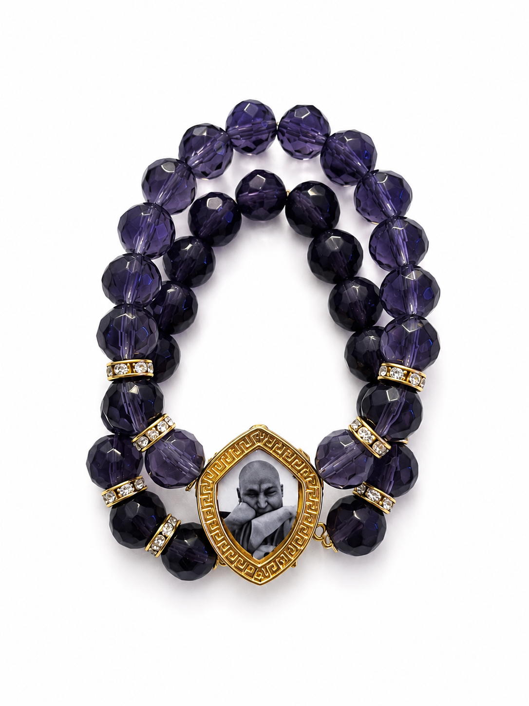 Guru ji violet beads  bracelet Blessing
