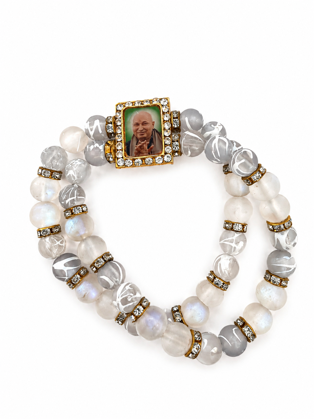 Guru ji White beads  bracelet Blessing